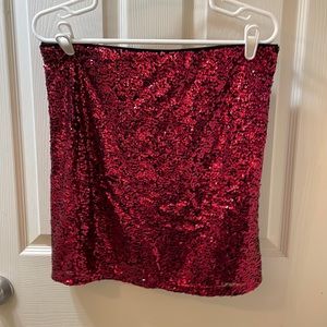 H&M hot pink sequin skirt